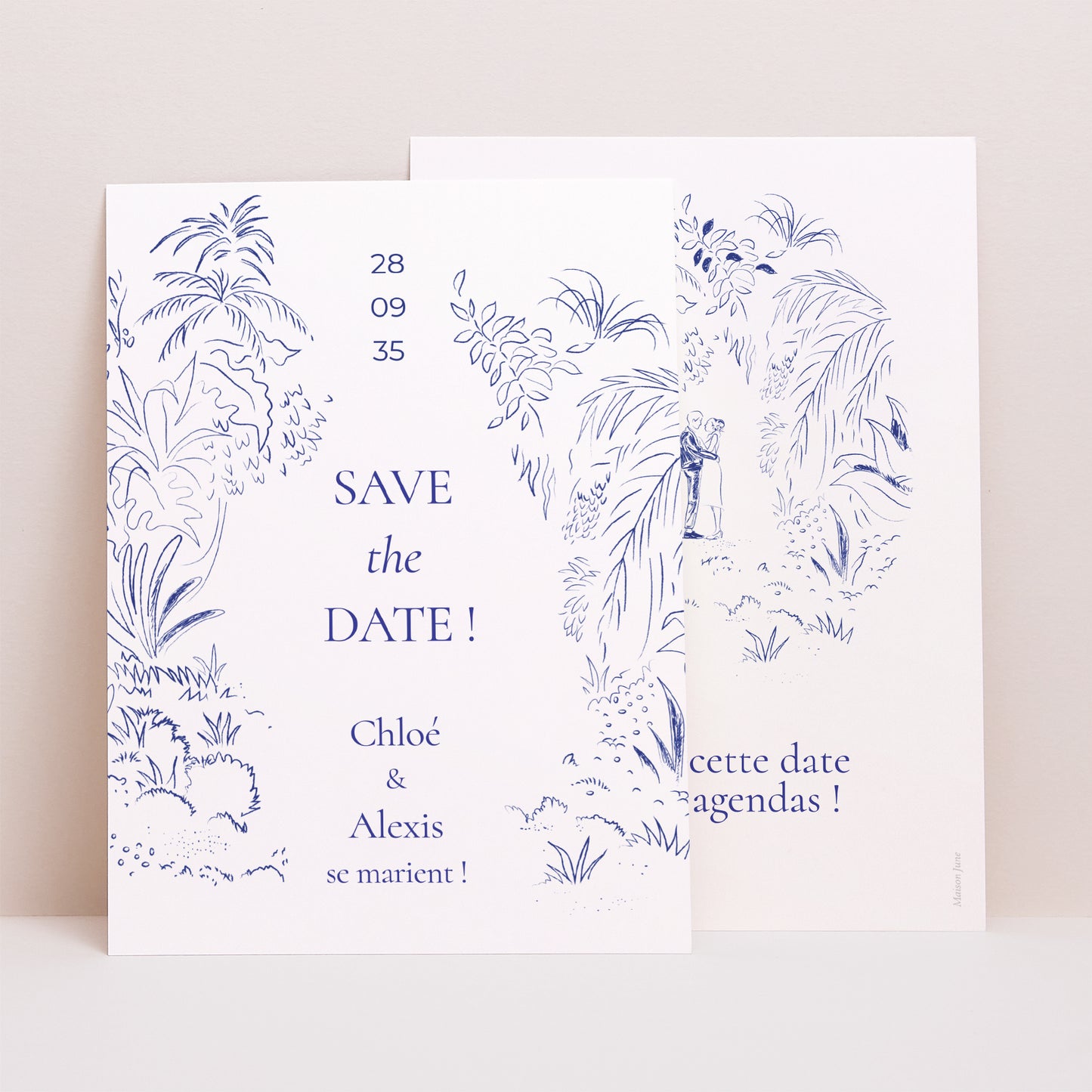 Save the date Mariage Portrait Clairière d'Amour photo N° 1