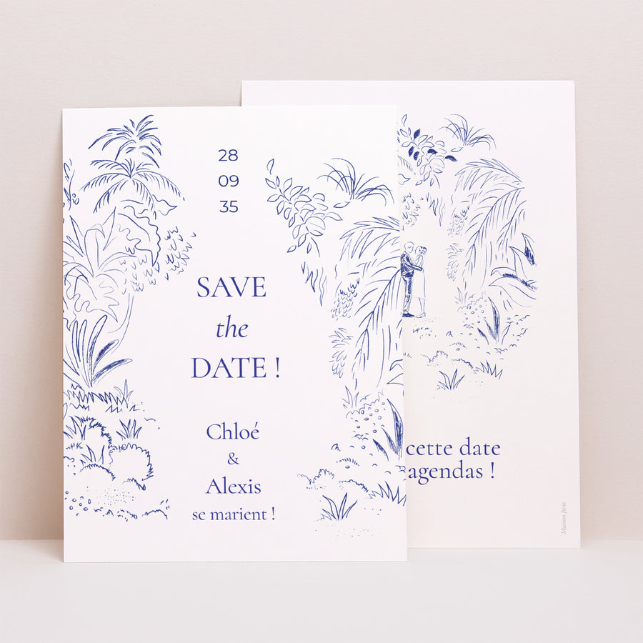 Save the date Mariage Portrait Clairière d'Amour photo