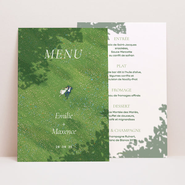 Menu Mariage Portrait Pause Amoureuse photo