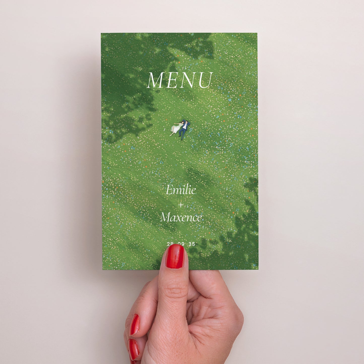 Menu Mariage Portrait Pause amoureuse photo N° 2