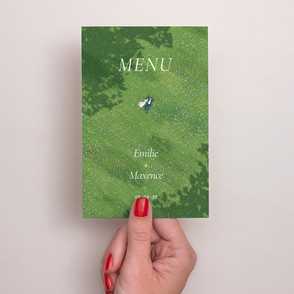 Menu Mariage Portrait Pause amoureuse photo N° 2