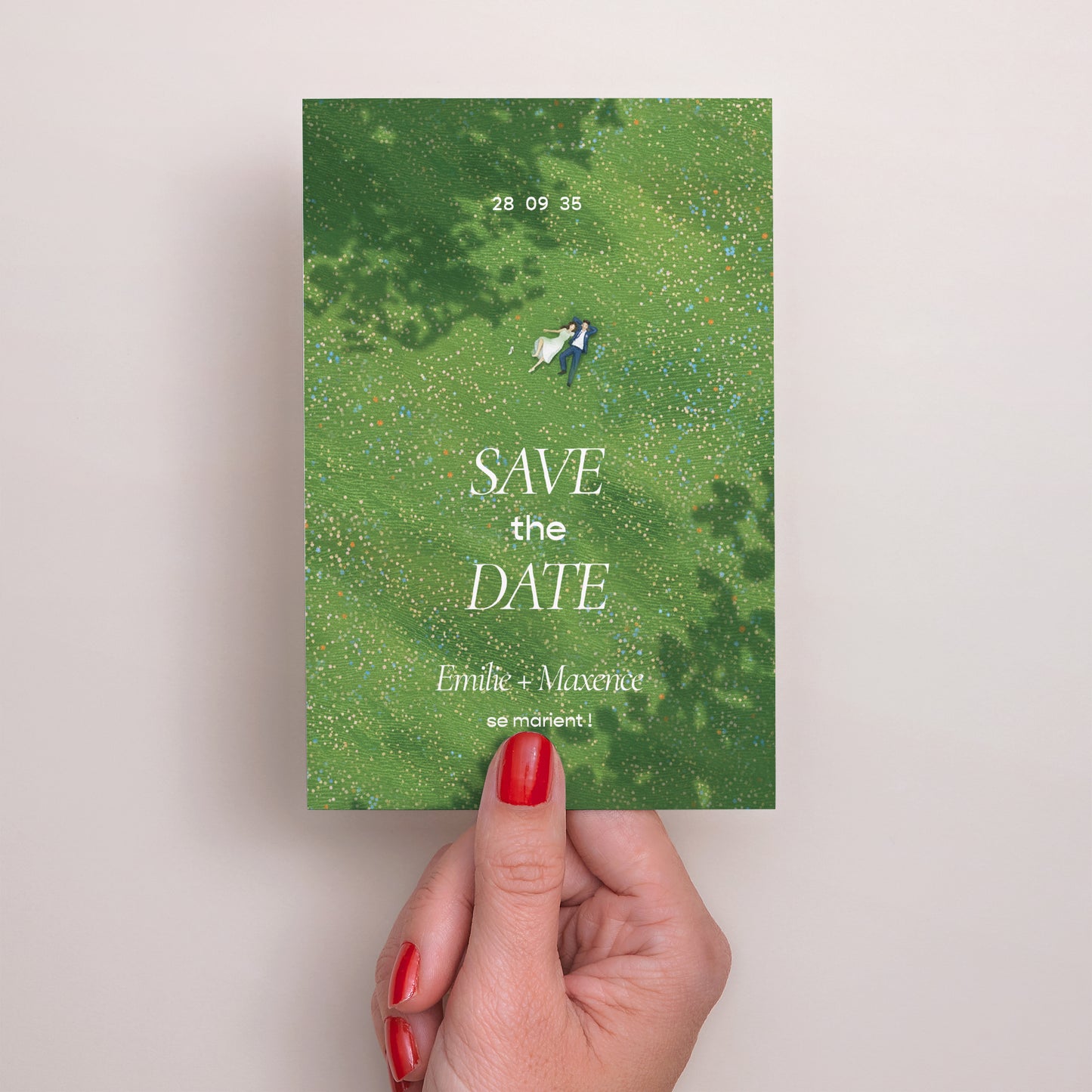 Save the date Mariage Portrait Pause amoureuse photo N° 2