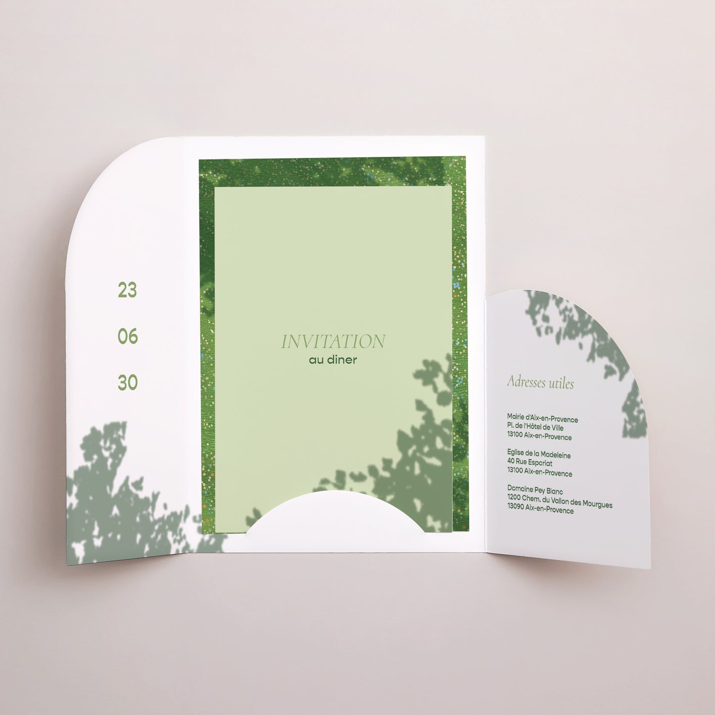 Faire-part Mariage Pochette 2 cartes Pause amoureuse photo N° 3