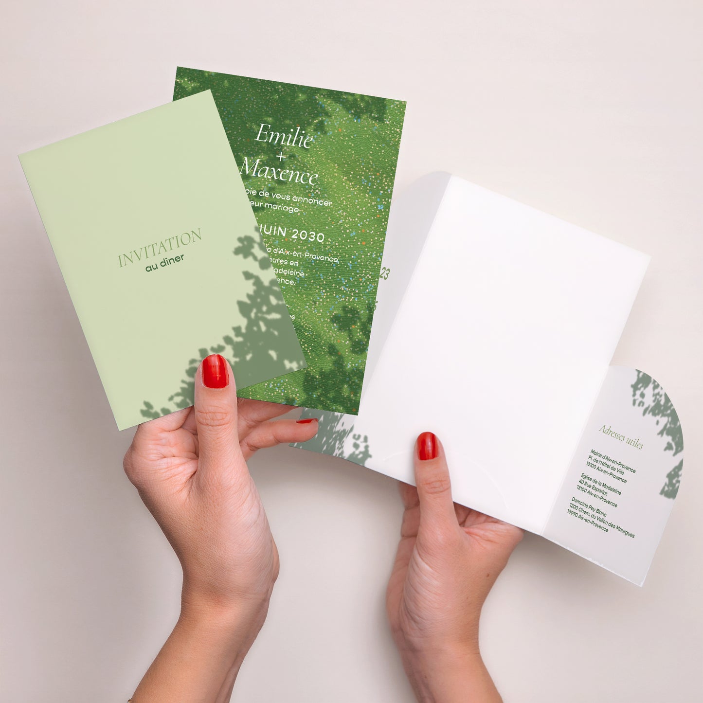 Faire-part Mariage Pochette 2 cartes Pause amoureuse photo N° 4