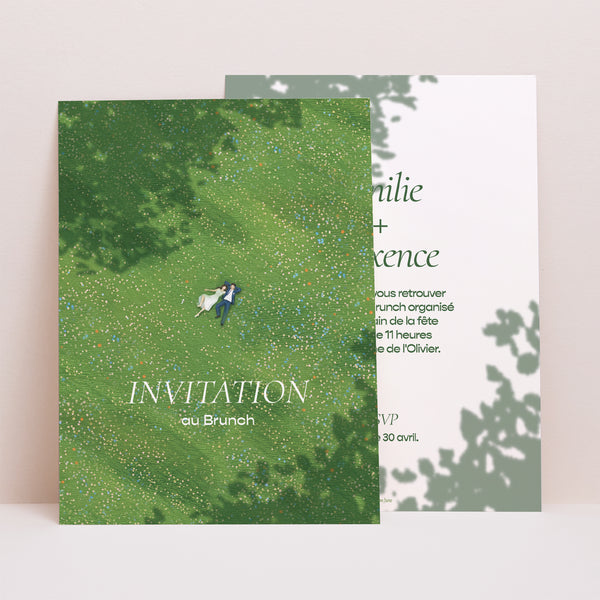 Invitations Mariage Portrait Pause Amoureuse photo