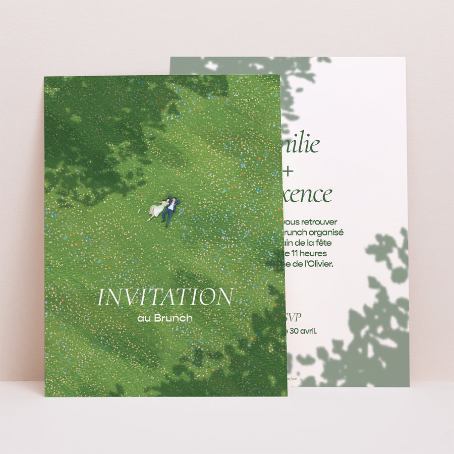 Invitations Mariage Portrait Pause amoureuse photo