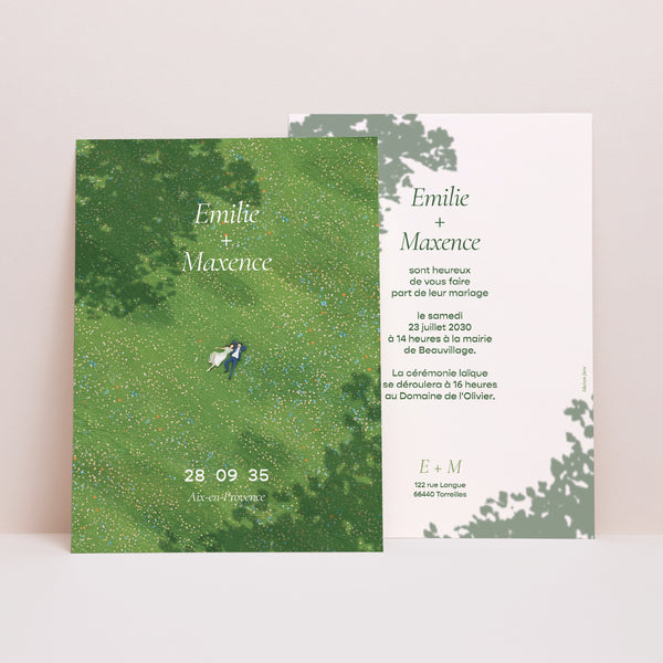 Faire-part Mariage Portrait Pause Amoureuse photo