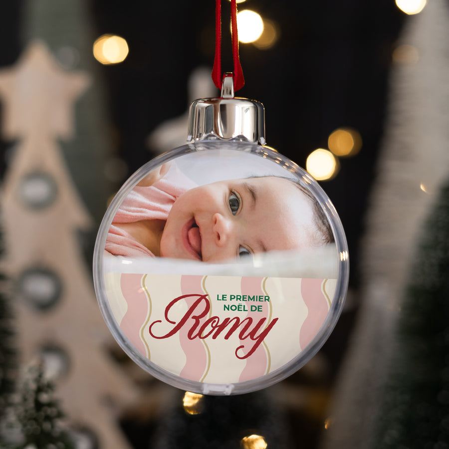 Boule de Noël Fin d'année Ronde Mon tout premier Noël photo
