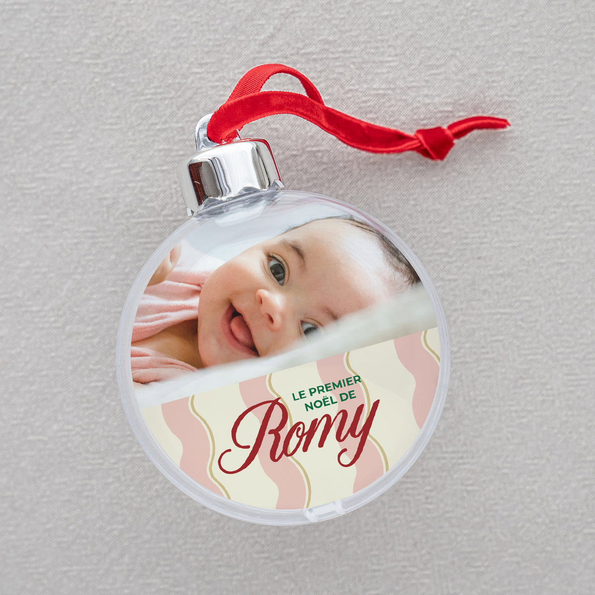Boule de Noël Fin d'année Ronde Mon tout premier Noël photo N° 2