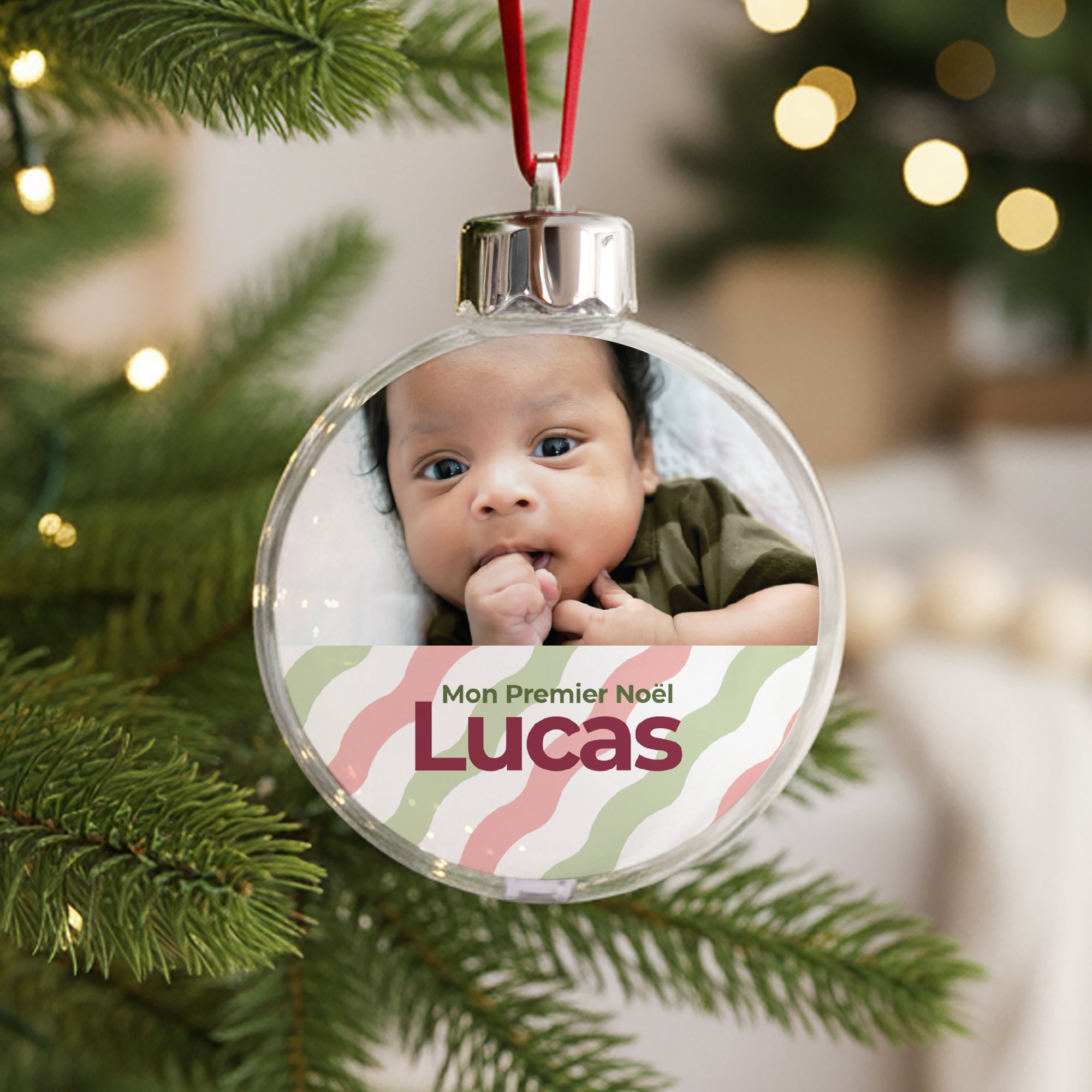 Boule de Noël Fin d'année Ronde Noël, pour la première fois photo N° 1