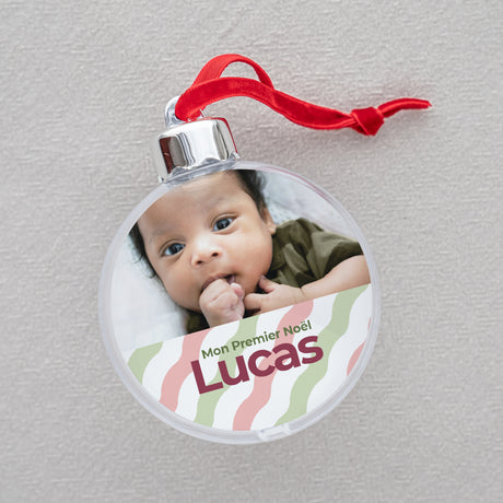 Boule de Noël Fin d'année Ronde Noël, pour la première fois