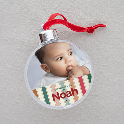 Boule de Noël Fin d'année Ronde Le premier de mes Noëls photo N° 2