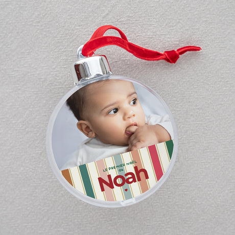 Boule de Noël Fin d'année Ronde Le premier de mes Noëls