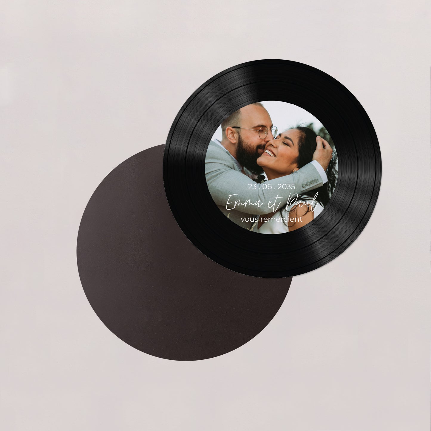 Remerciements Mariage Lot de 8, magnétique, rond, Ø 10cm Nos plus beaux instants photo N° 2