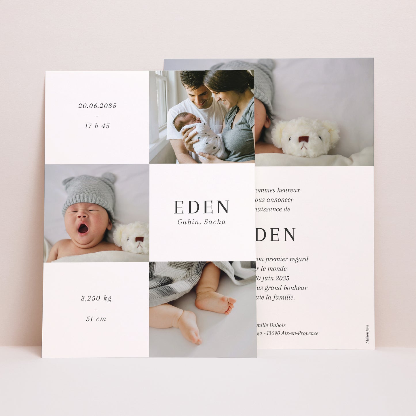 Faire-part Naissance Grand format rectangle Zoom sur toi photo N° 1