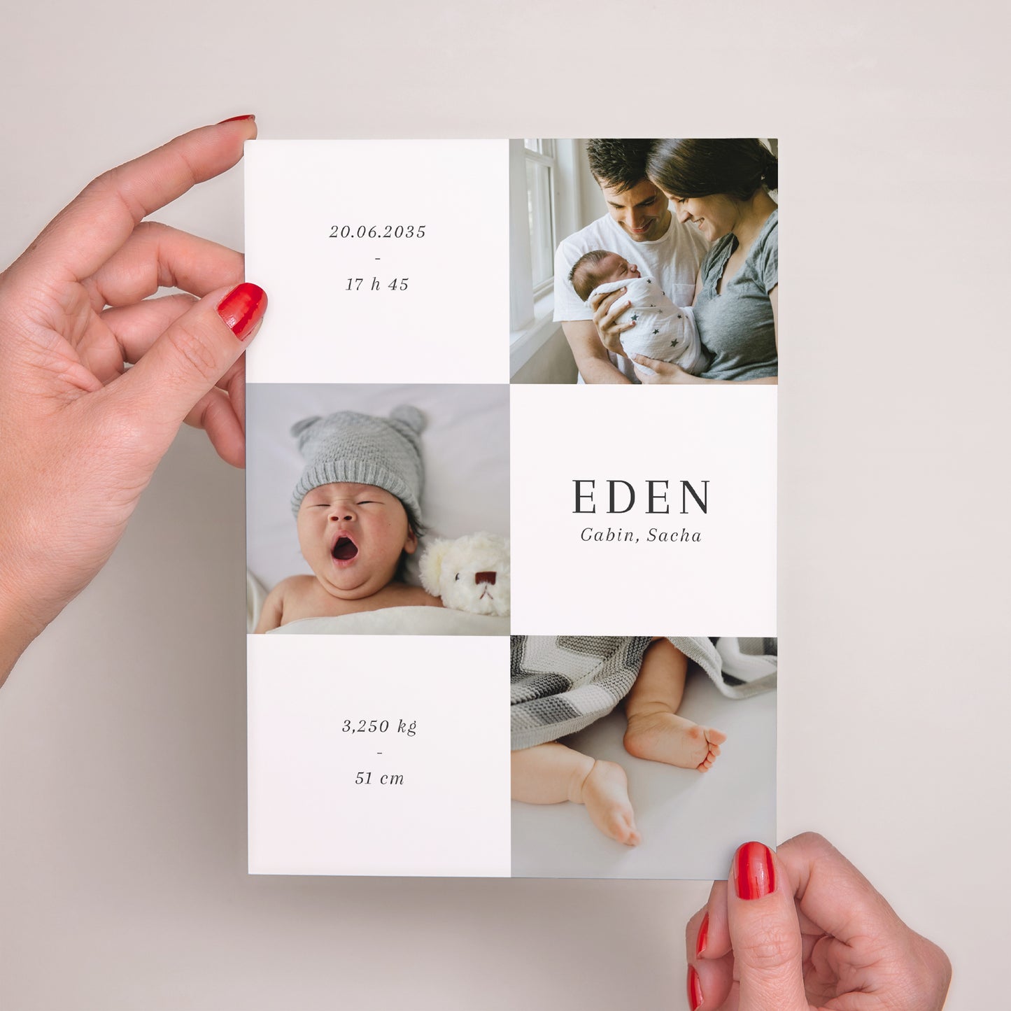 Faire-part Naissance Grand format rectangle Zoom sur toi photo N° 2