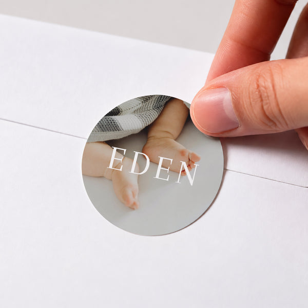 Sticker Naissance Rond Zoom sur toi photo
