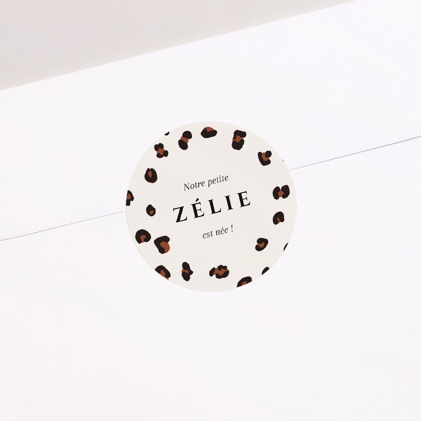 Sticker Naissance Rond Wild Baby photo N° 1