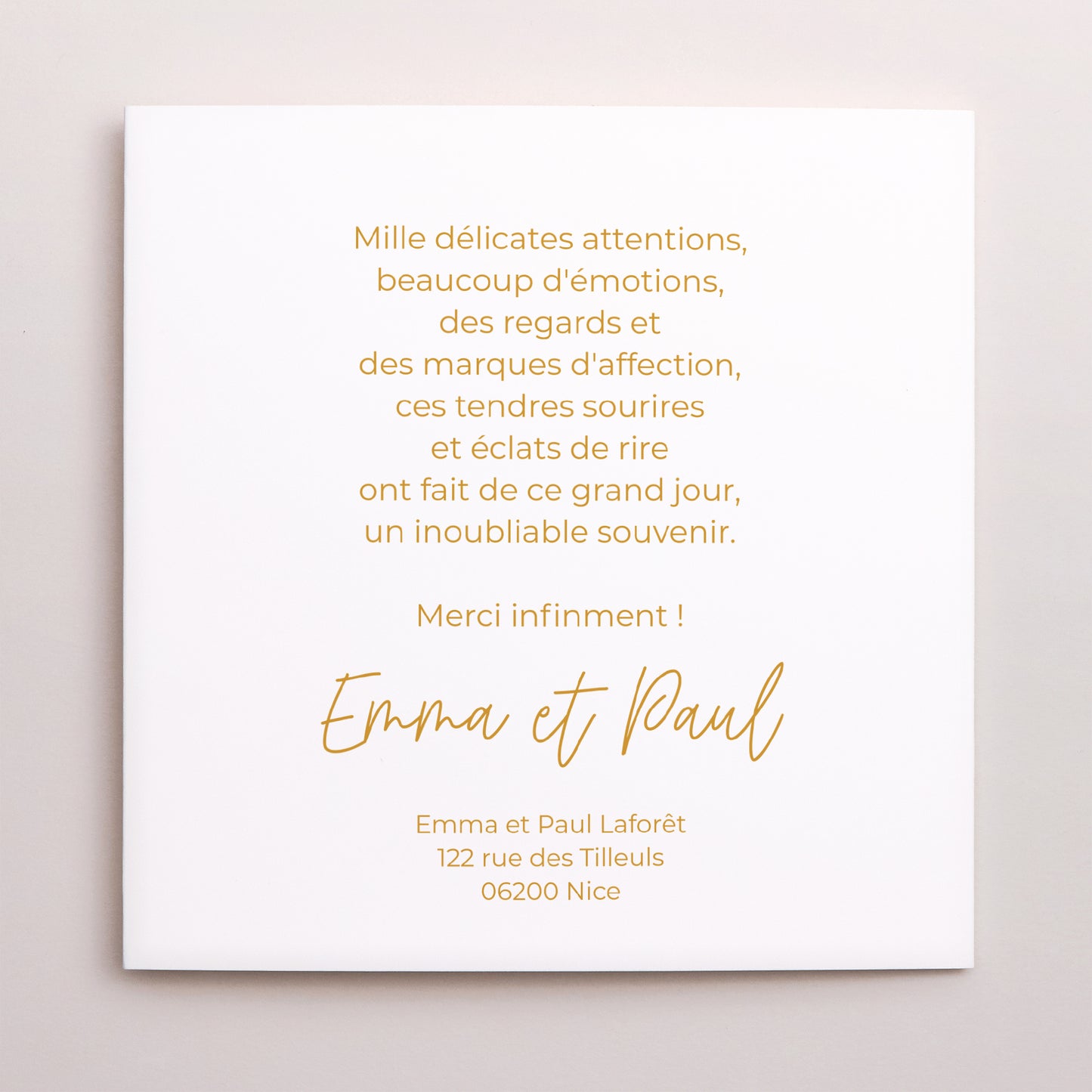 Remerciements Mariage Pochette disque Focus sur l’amour photo N° 3