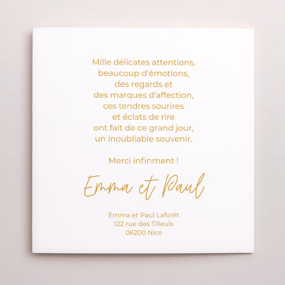 Remerciements Mariage Pochette disque Focus sur l’amour photo N° 3