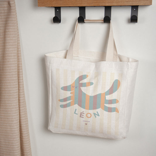 Tote bag Anse en toile Bestiole à rayures photo
