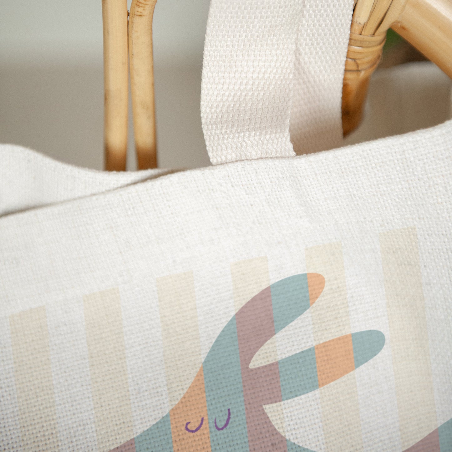 Tote bag Anse en toile Bestiole à rayures photo N° 3