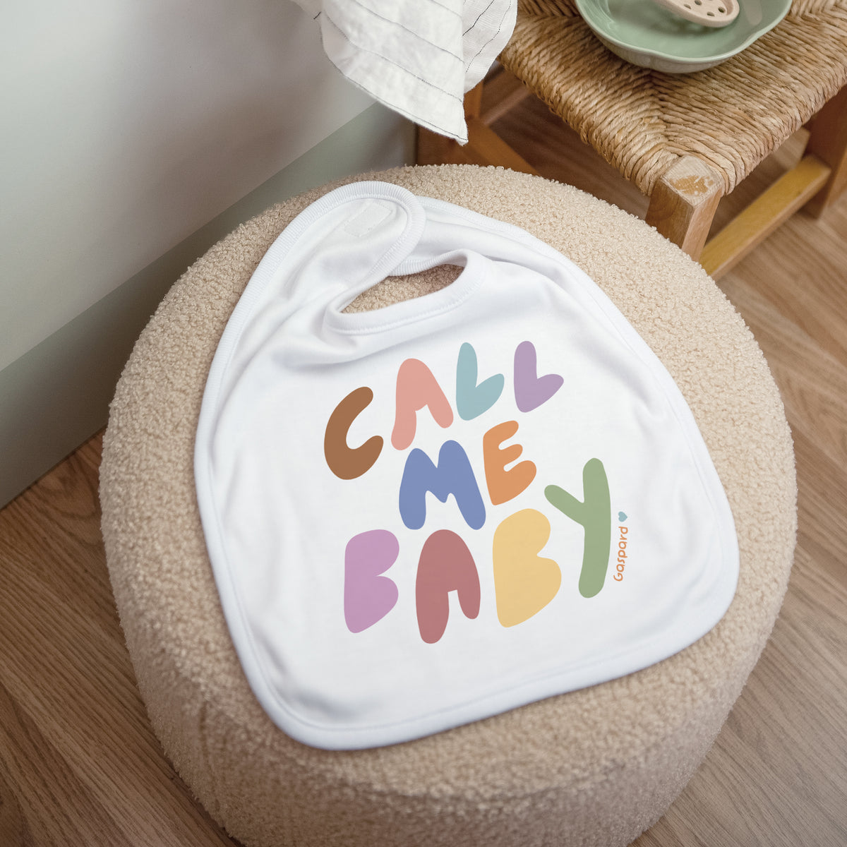Bavoir Naissance Tissu Call me baby photo N° 1