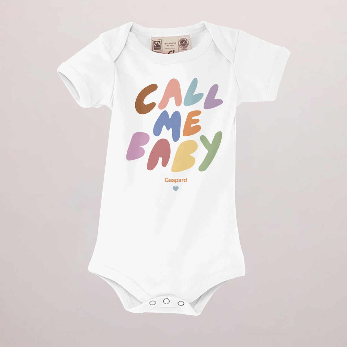 Body personnalisé Naissance blanc recto Call me baby photo