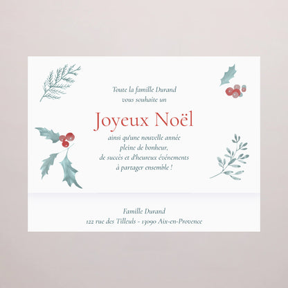Boite chocolat personnalisée Fin d'année 6 chocolats Éclats de Houx photo N° 4