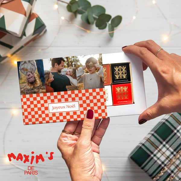 Boite chocolat personnalisée Fin d'année 6 chocolats Magie de Noël photo