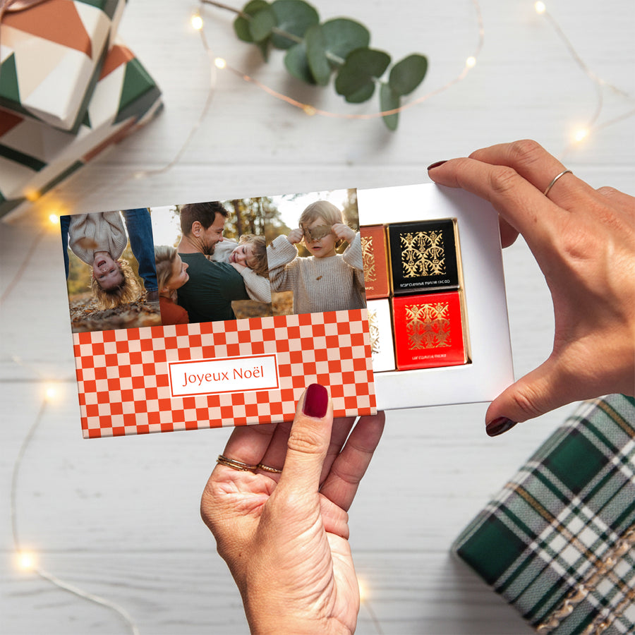Boite chocolat personnalisée Fin d'année 6 chocolats Magie de Noël photo