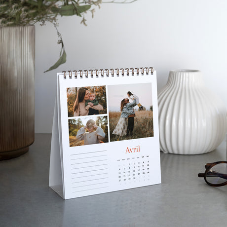 Calendrier Fin d'année Bureau, chevalet Moments précieux