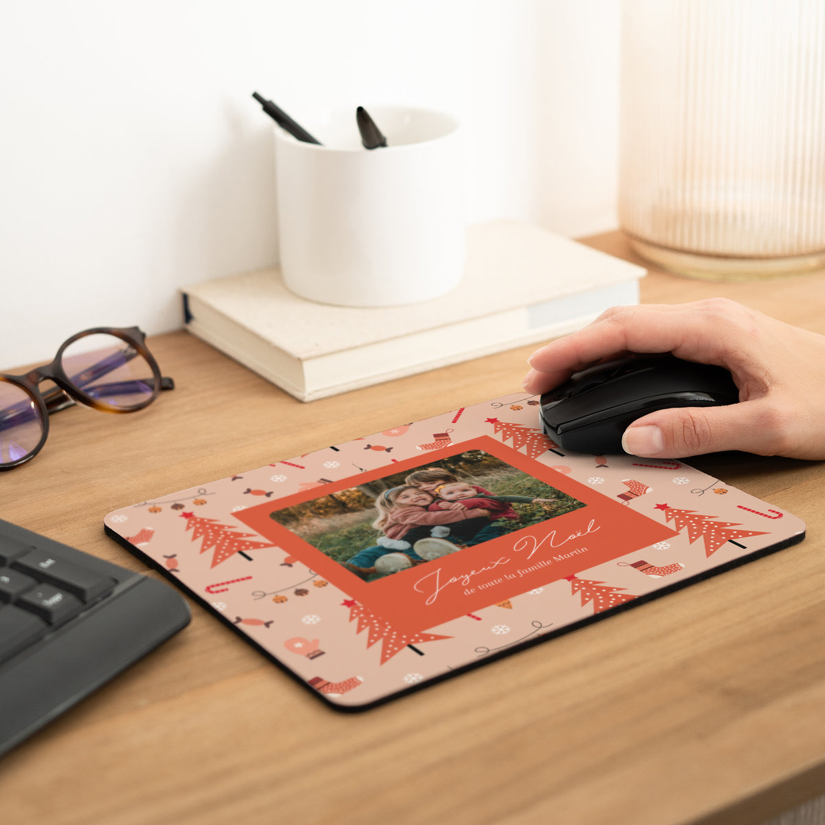 Tapis de souris Fin d'année Rectangle Moments précieux photo N° 2