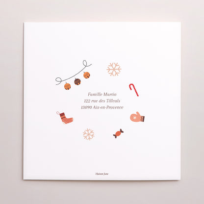 Carte de Noel Fin d'année Carré double volet Moments précieux photo N° 3