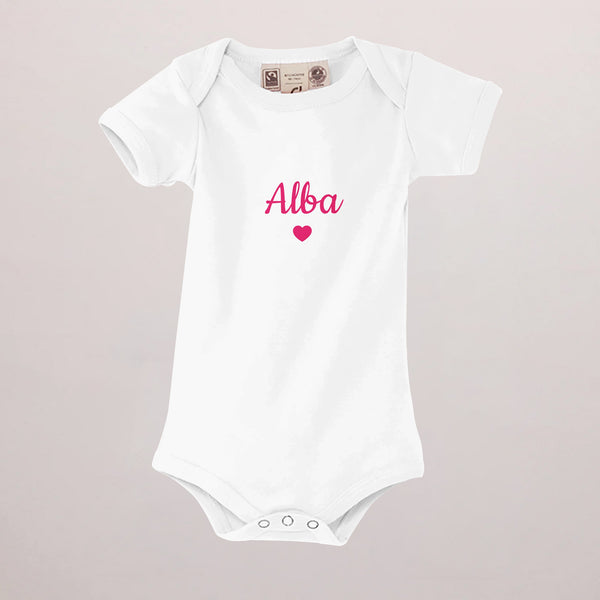 Body personnalisé Naissance blanc recto Le plus beau des prénoms photo