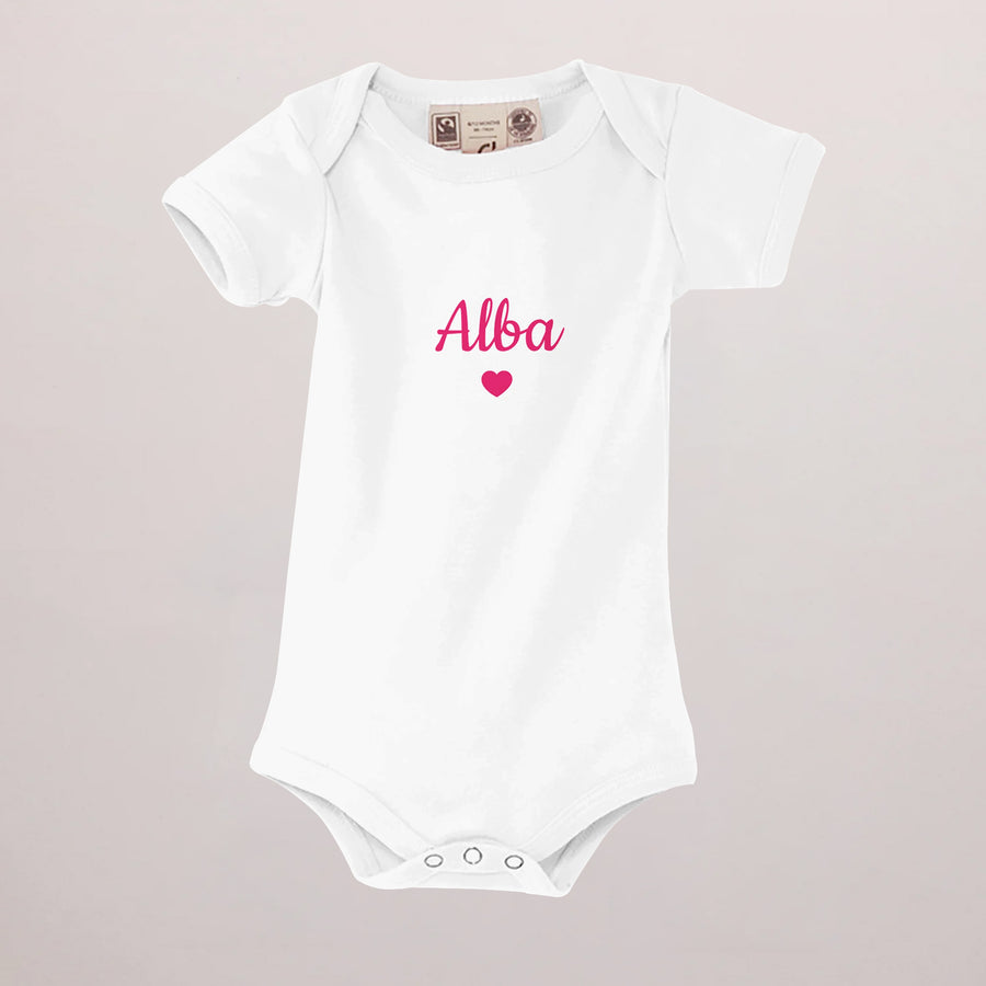 Body personnalisé Naissance blanc recto Le plus beau des prénoms photo