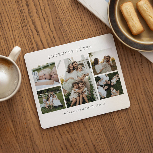 Tapis de souris Fin d'année Rectangle Noël en photo photo