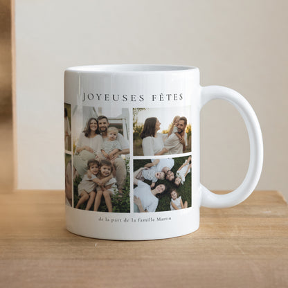 Mug Fin d'année Blanc Noël en photo photo N° 1