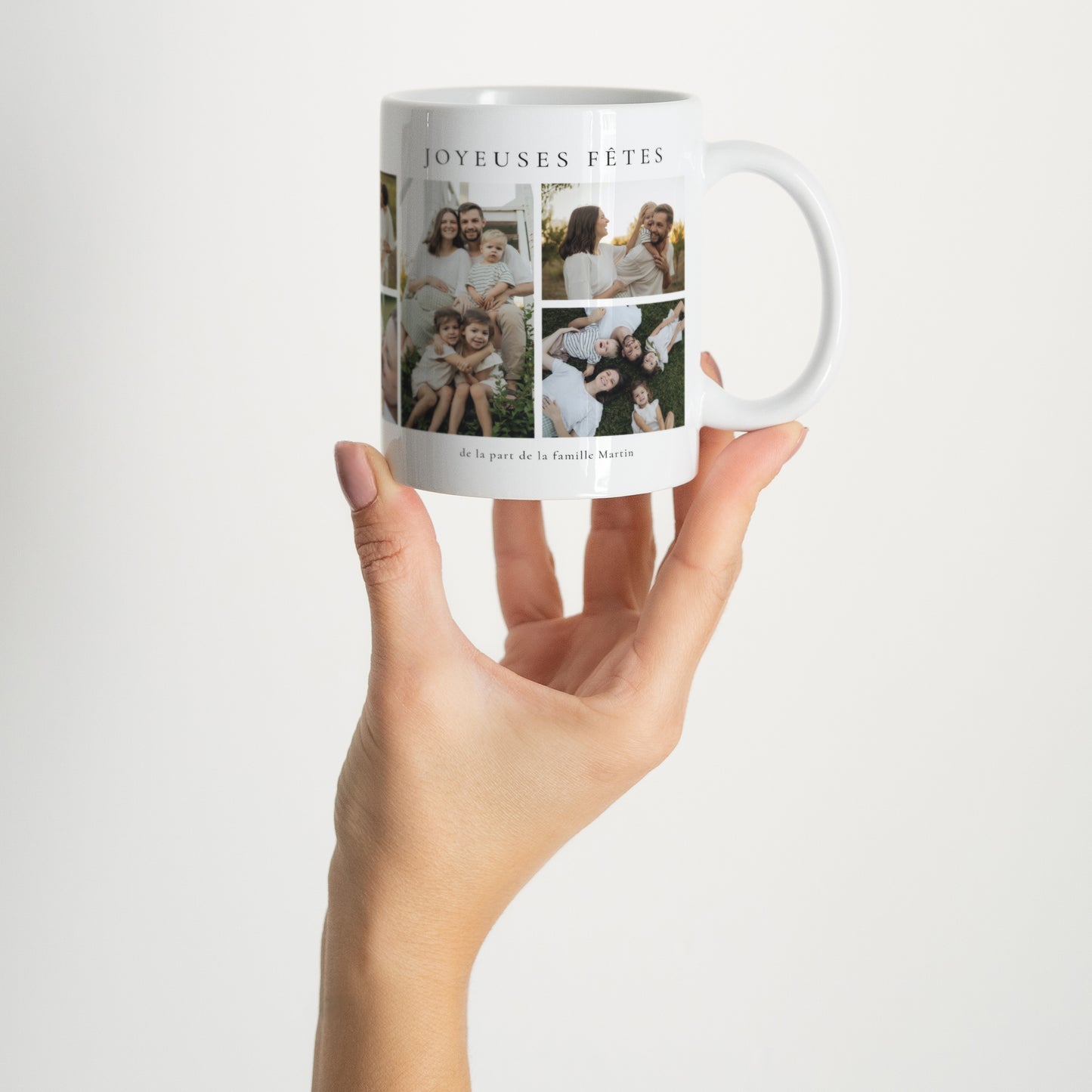 Mug Fin d'année Blanc Noël en photo photo N° 2