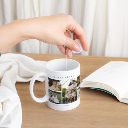 Mug Fin d'année Blanc Noël en photo photo N° 3