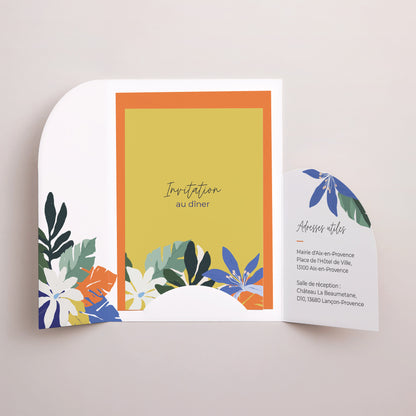 Faire-part Mariage Pochette 2 cartes Bouquet d’émotions photo N° 3