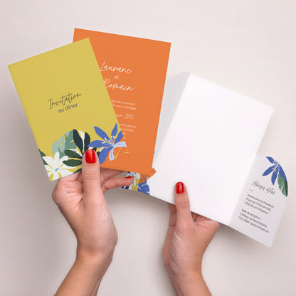 Faire-part Mariage Pochette 2 cartes Bouquet d’émotions photo N° 4