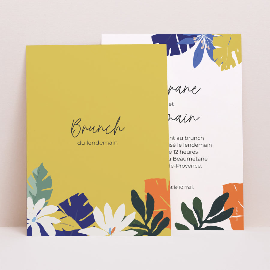 Invitations Mariage Portrait Bouquet d’émotions photo
