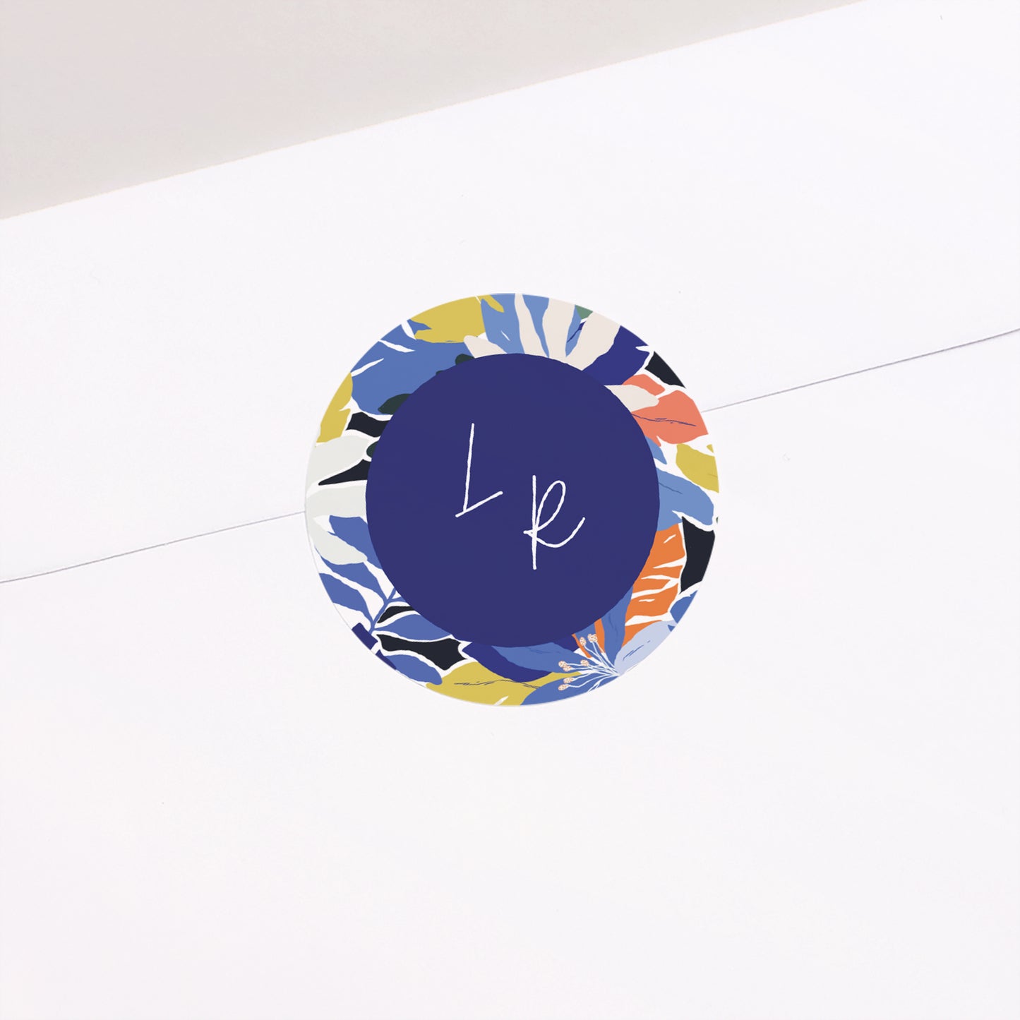 Sticker Mariage Rond Bouquet d’émotions photo N° 1