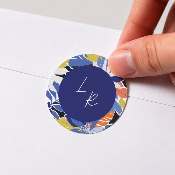 Sticker Mariage Rond Bouquet d’émotions photo