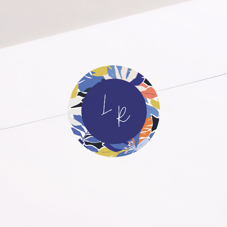 Sticker Mariage Rond Bouquet d’émotions photo