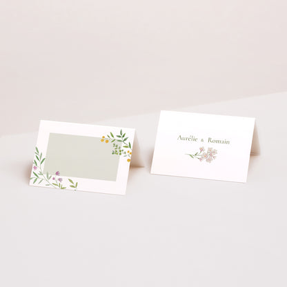 Marque-place Mariage 2 volets Le Jardin des Cœurs photo N° 1
