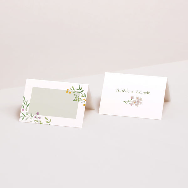 Marque-place Mariage 2 volets Le Jardin des Cœurs photo