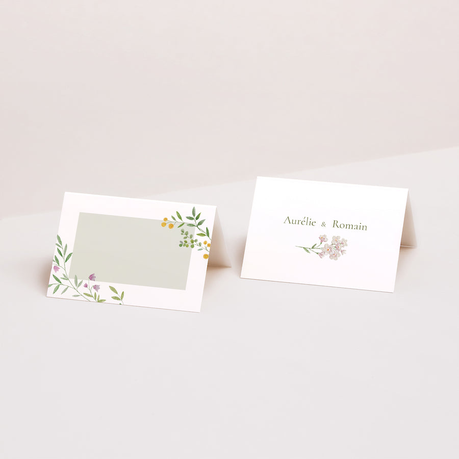 Marque-place Mariage 2 volets Le Jardin des Cœurs photo