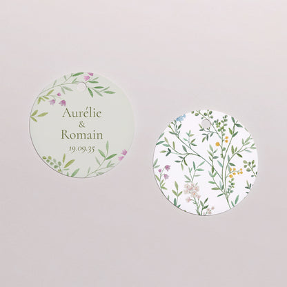 Boîte à dragées Mariage boule avec étiquette ronde Le Jardin des Cœurs photo N° 3